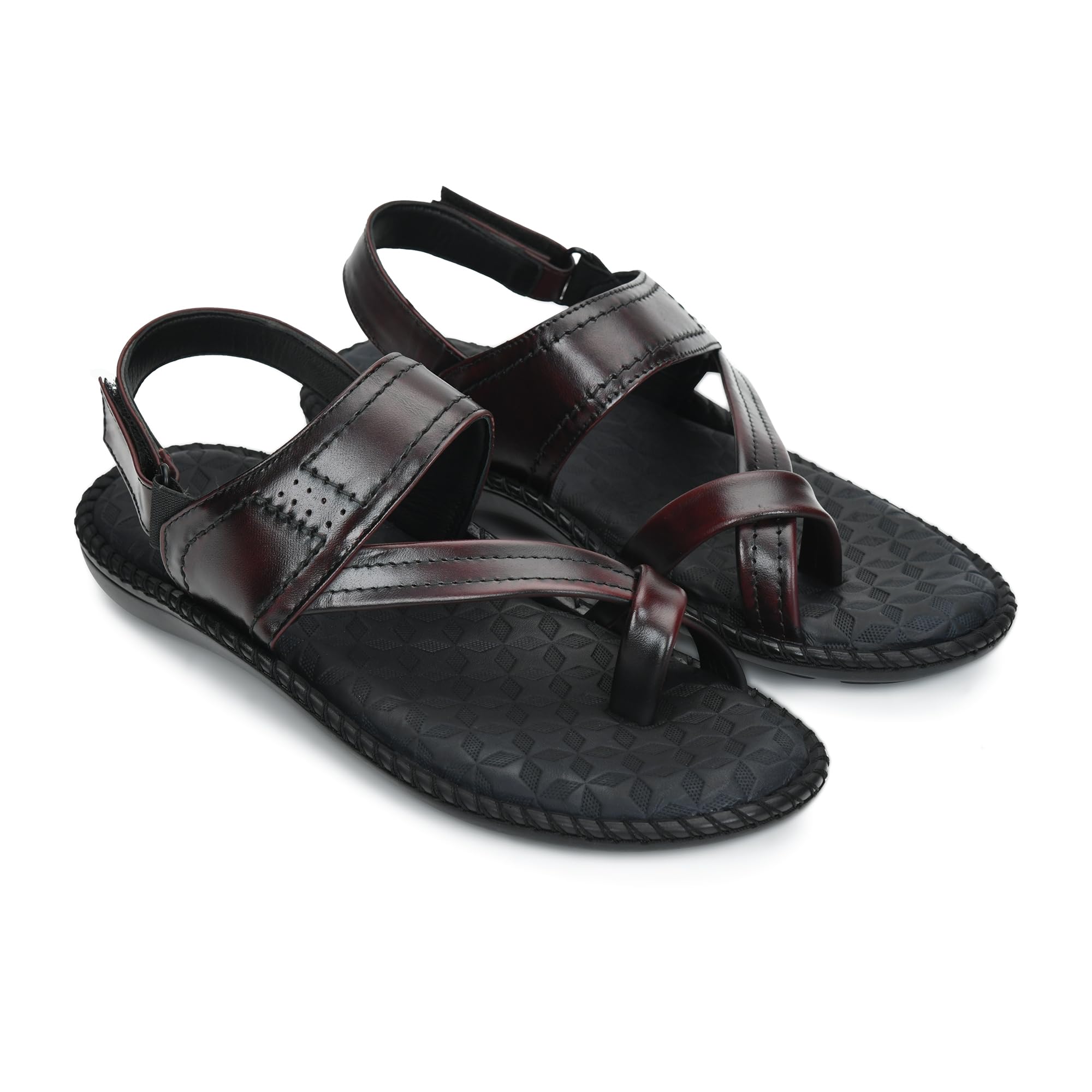 Men's Genuine Leather Ethnic Toe-Ring Sandals – Full-Grain Upper, Anti-Skid Doctor Sole, Daily & Festive Comfort Footwear-image-11