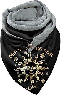AGOUNOD Bufanda cálida de Invierno Chales cálidos Casuales Impresión Wrap Mujeres Botón de Moda Bufandas Suaves Bufandas Bufandas for el Cabello for Mujeres (Color : Brown, Size : One Size)