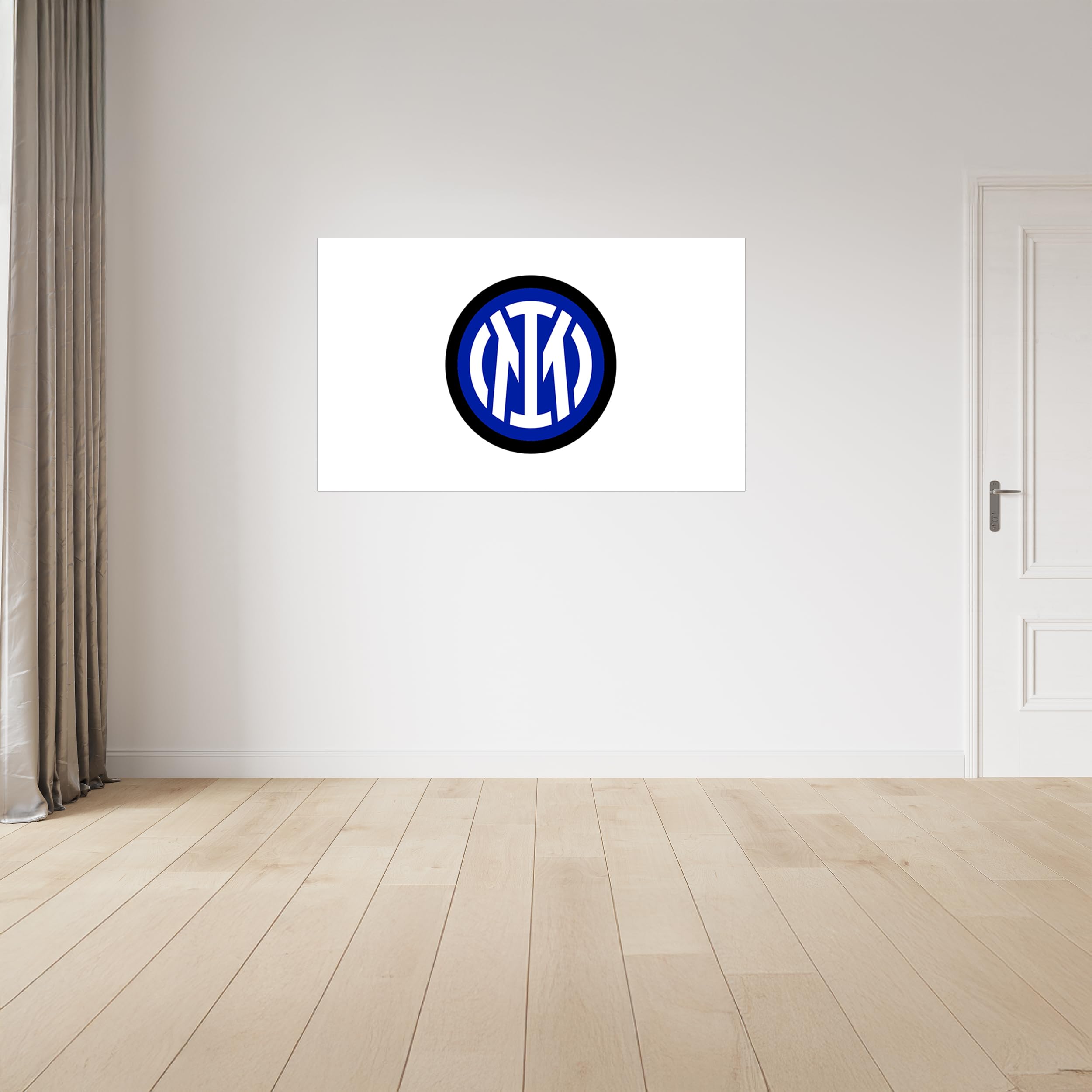 Licensed Décor FC Internazionale Milano Vinyl Wall Stickers - Small (65cm (w) x 40cm (h) - Crest on White
