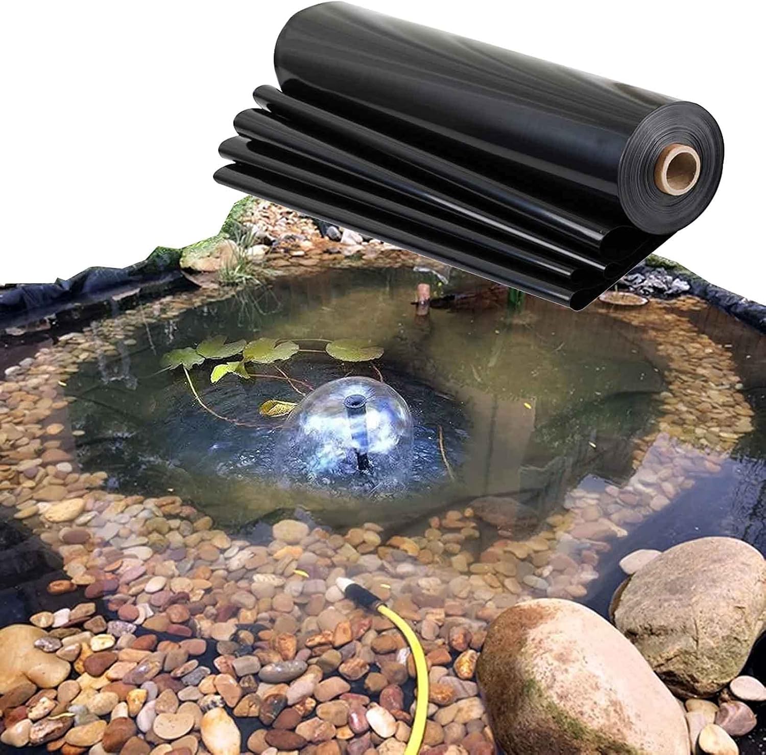GREMBI 7.9Mil Pond Liner Underlayment, Durable Fish Pond Liners for