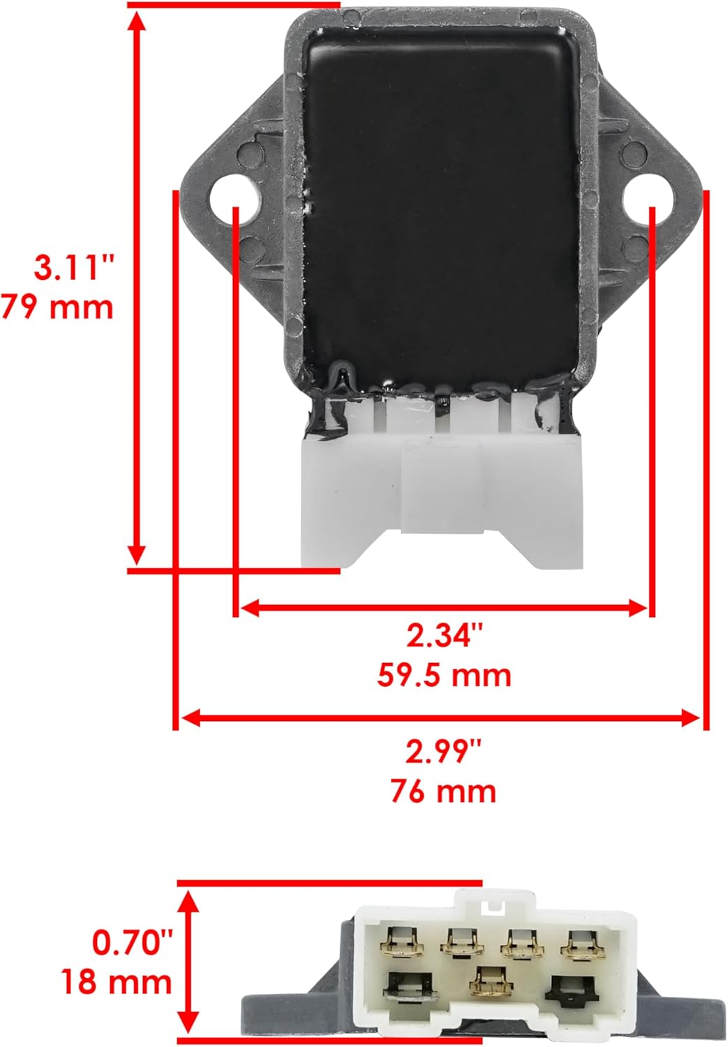 Caltric Stator and Regulator Rectifier Compatible With Honda Cb750 Cb-750 Nighthawk 1991-1993 1995-2003