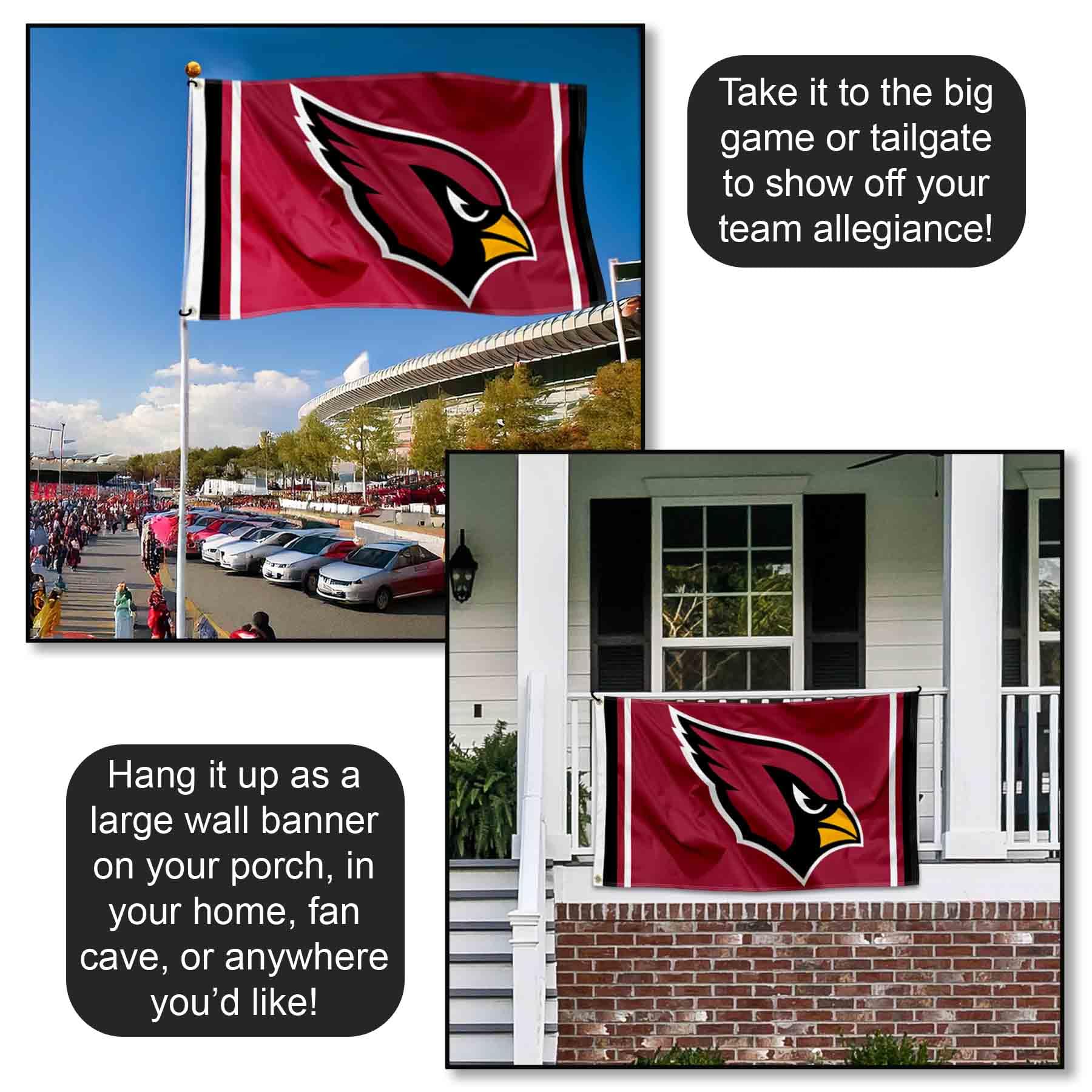 Evergreen 1.04-ft W x 1.5-ft H Embroidered Arizona Cardinals Flag in