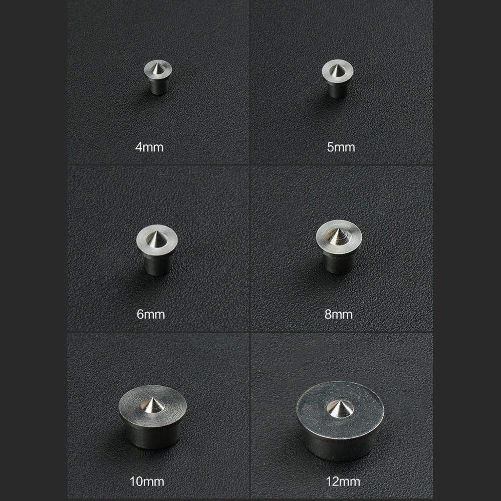 6Pcs Rotondo Legno Pin Locators 4-12mm Tassello Pin Centro Punto Set Lavorazione Del Legno Artigianato Morsetto Acciaio Strumenti