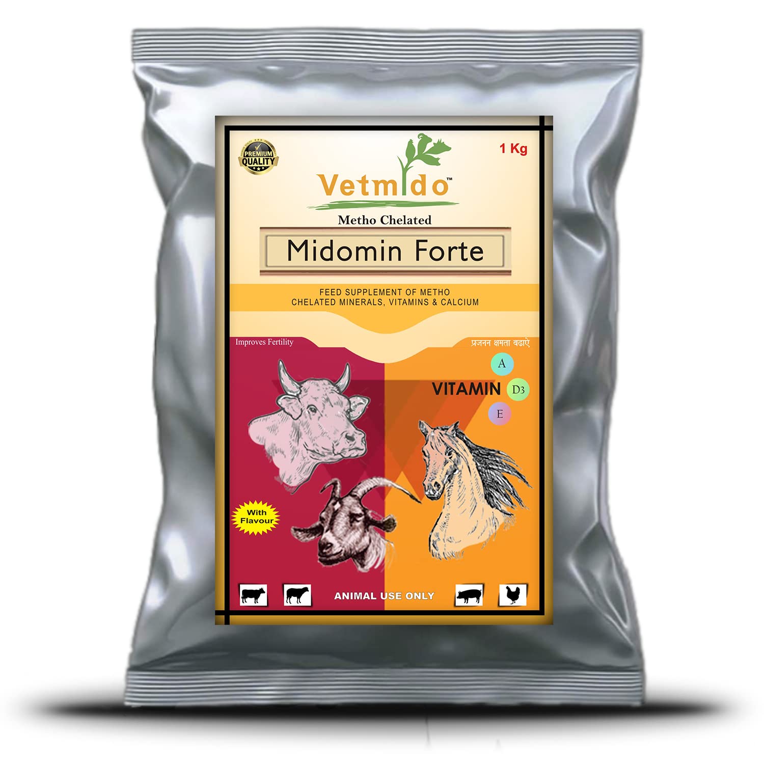 VETMIDO Midomin Forte - Methoxy Chelated Mineral Mixture for Cattle, Cow, Buffalo, Goat, Pig, Horse & Poultry - 1 kg (B09N44CLTQ) Amazon Price History, Amazon Price Tracker