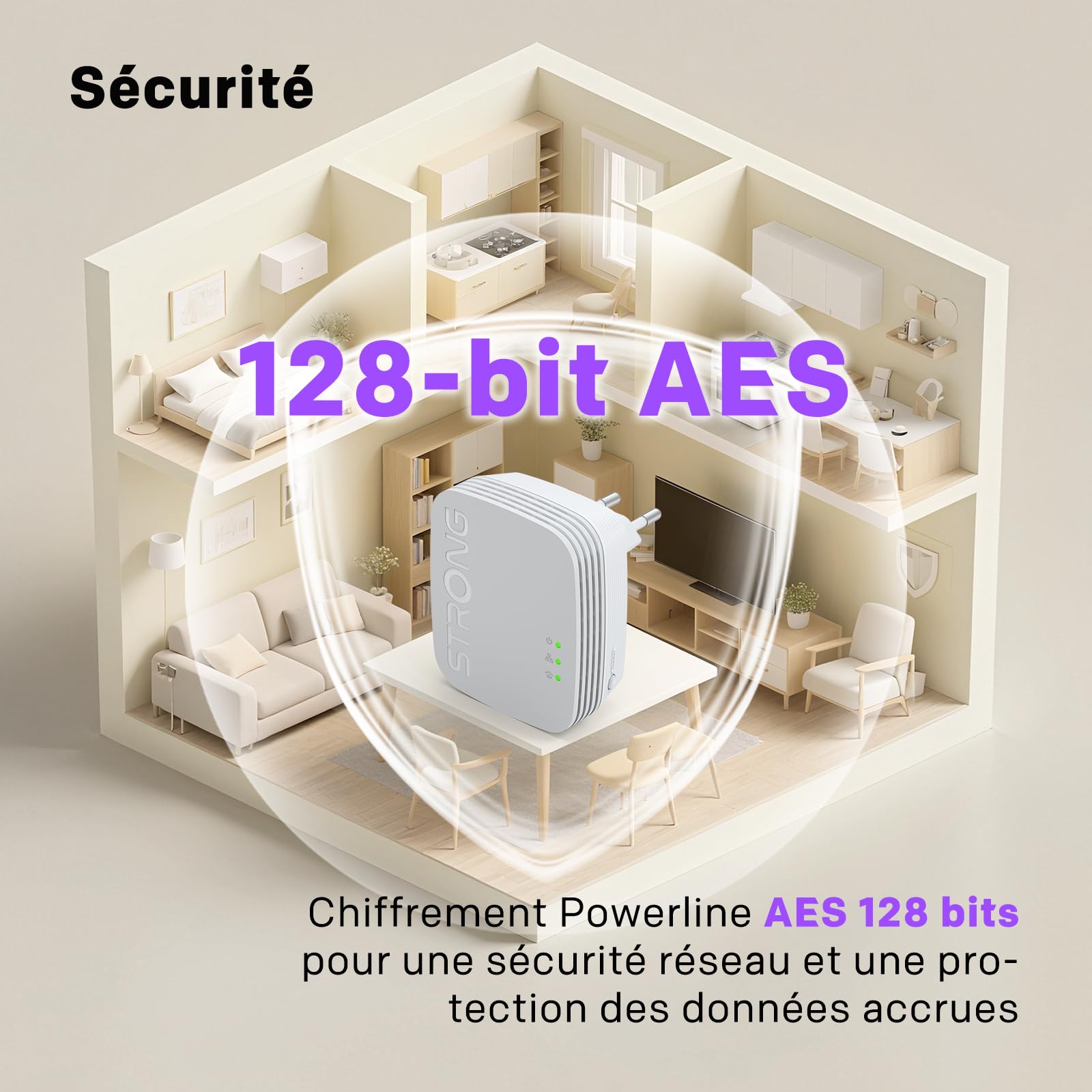 STRONG - Powerline 600 Kit Mini - Duo Prises CPL - Kit CPL - 600 Mbps - Compatible Toute Box/Routeur - 1 Port Ethernet - Installation Rapide Plug & Play - Accès Internet Haut Débit Partout - Blanc