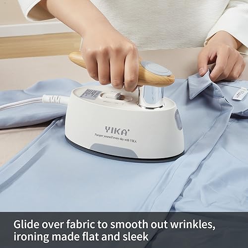 Miniatura 4 de YIKA Handheld Clothes Steamer, Portable Steam Iron with Large Ironing Panel, Fabric Wrinkle Remover 2 in 1, Fast Heat Up, continuously adjust on