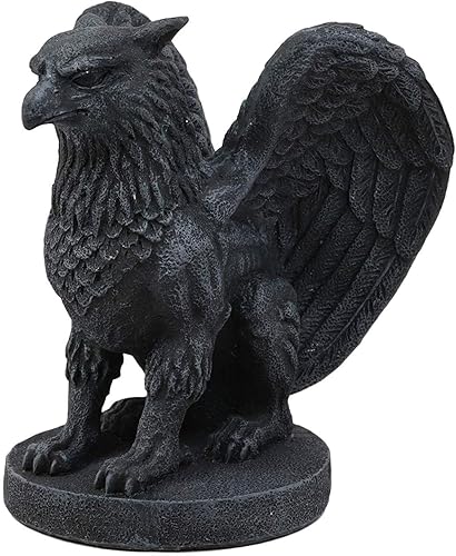 Vista 3 de Ebros Gift Estatua mítica de gárgola de león, grifo, águila, león, estatua de resina sintética para decoración del hogar, 6.75 pulgadas de alto