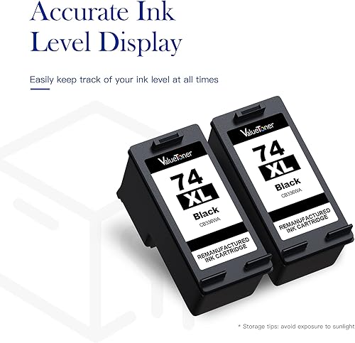 Miniatura 4 de Valuetoner Cartucho de tinta remanufacturado de repuesto para impresora HP 74XL High Yield CH623BN CB336WN para impresora Deskjet D4260 D4280 D4360