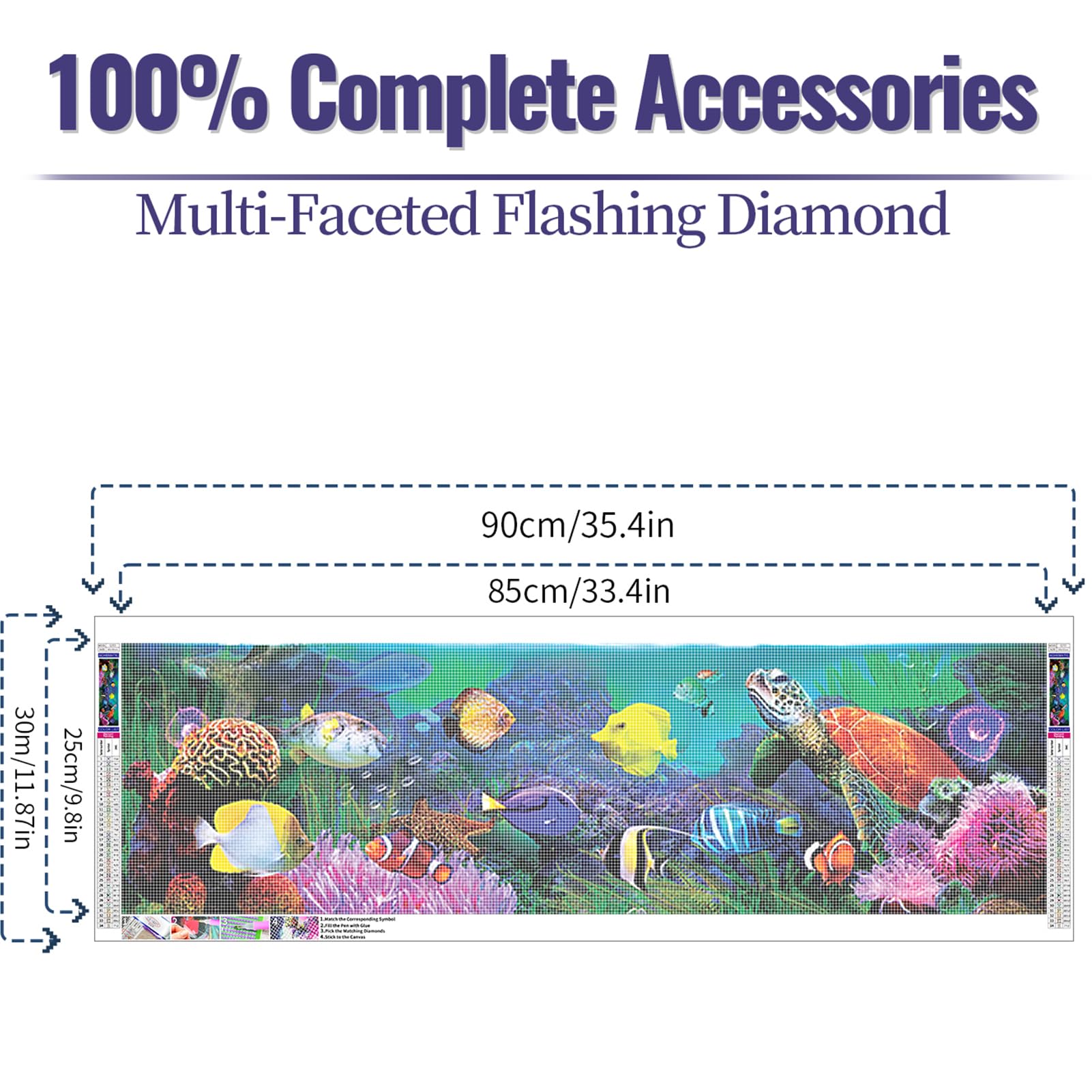 IGc-1663 Kit De Peinture Diamant 5D à Faire Soi Même Dauphin De Dessin