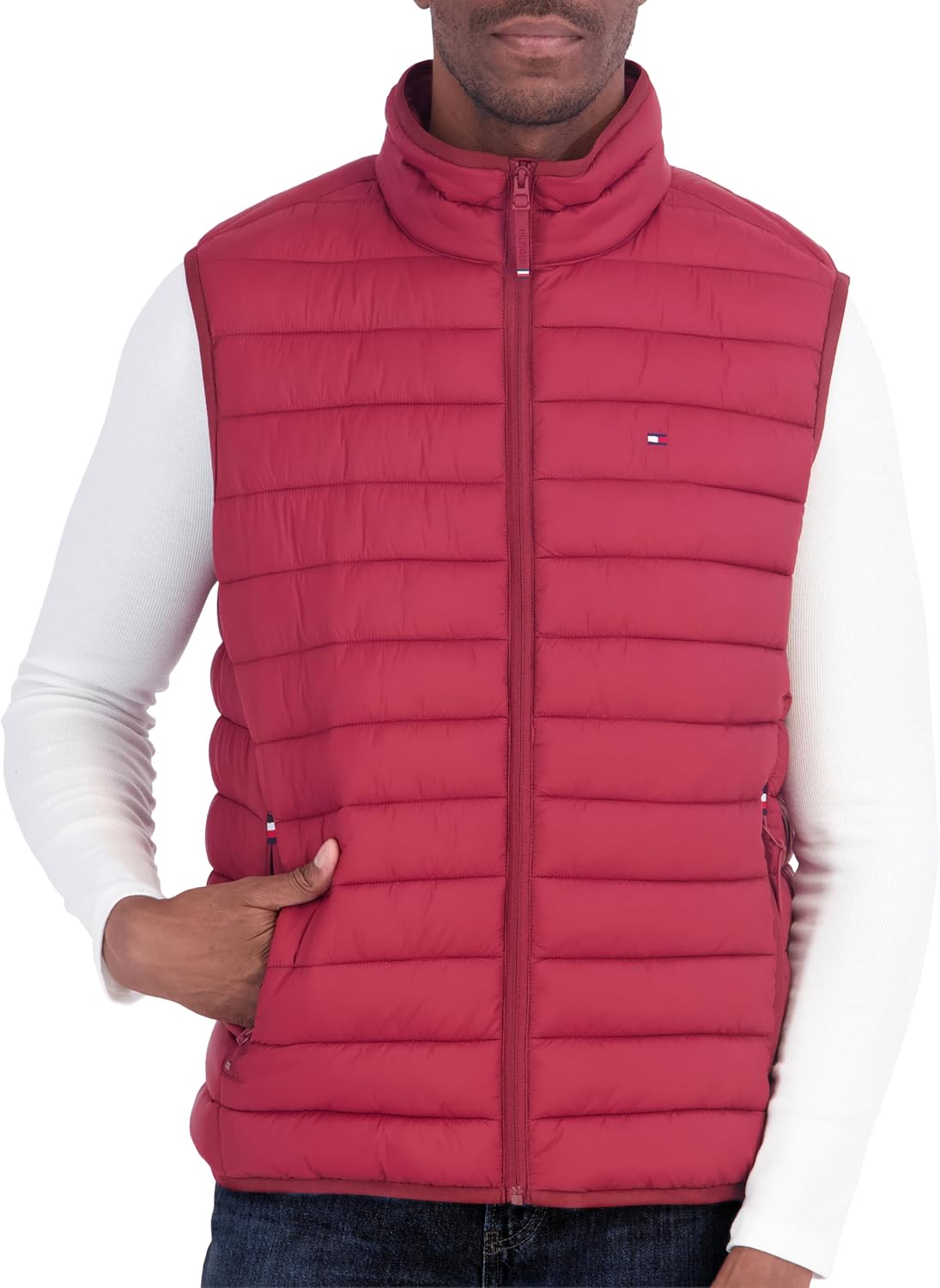 Tommy Hilfiger Men's Lightweight Packable Water-resistant Puffer Vest
