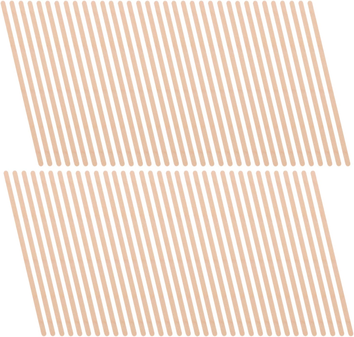 300pcs Thick 5.5-inch Disposable Wooden Coffee Stirrers Individually Wrapped Mixing Sticks for Coffee, Cocktails, and Beverage Preparation in Restaurants and Parties