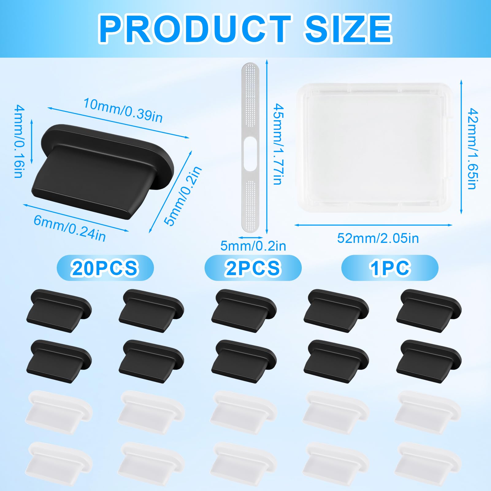 20 Tappi Antipolvere Per IPhone E IPad - Kit Completo Con Filtri Altoparlante E Scatola Portatile - Foto 8