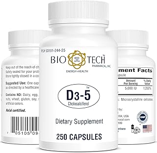 Bio-Tech Pharmacal Vitamin D3 (D3 5k IU, 250 Count)