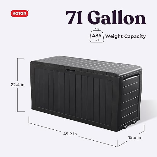 Vista 43 de Keter Gallon - Caja de resina para todo tipo de clima, Marrón