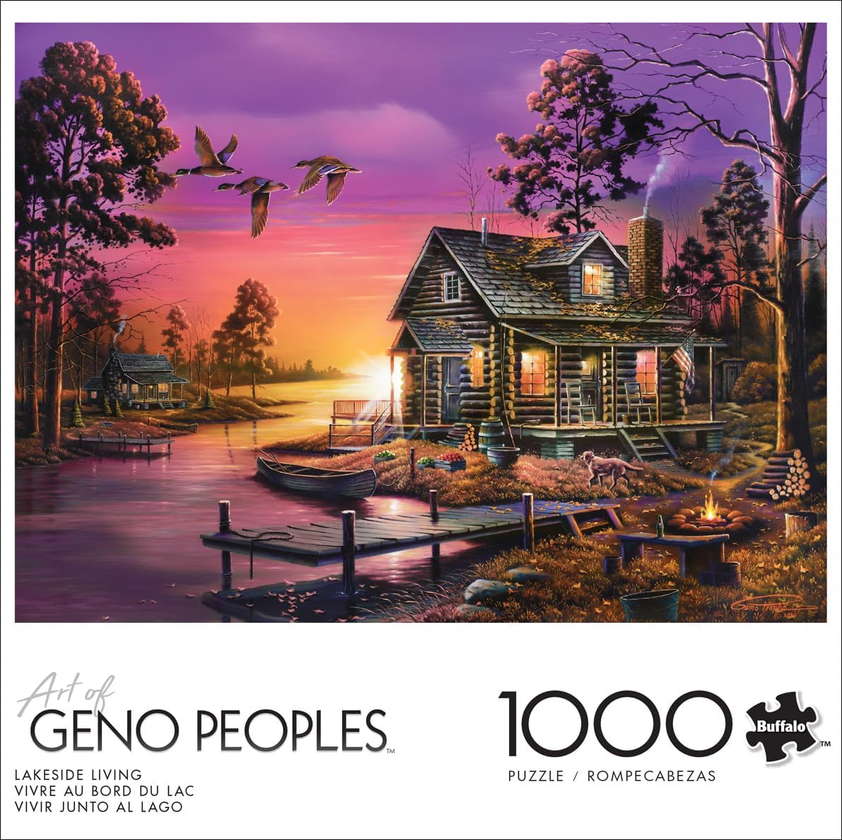 Buffalo Games - Geno Peoples - Lakeside Living - 1000 Piece Jigsaw Puzzle for Adults -Challenging Puzzle Perfect for Game Nights - Finished Size is 26.75 x 19.75