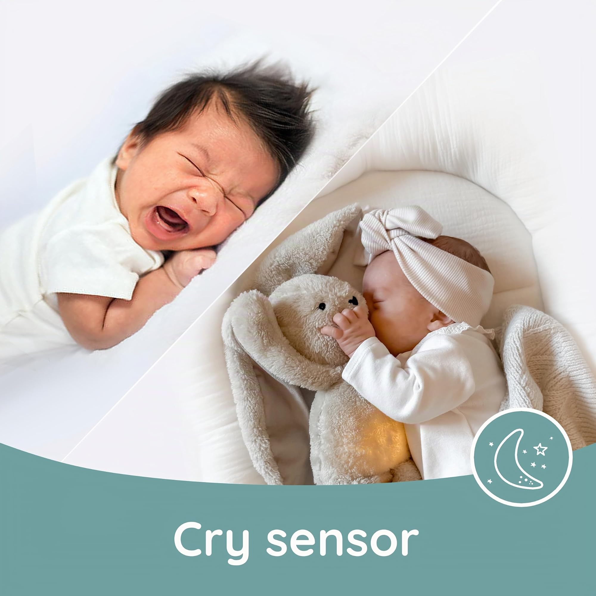 myHummy Bunny beige DUO Schlafbär mit App — Musik & Schlafhilfe