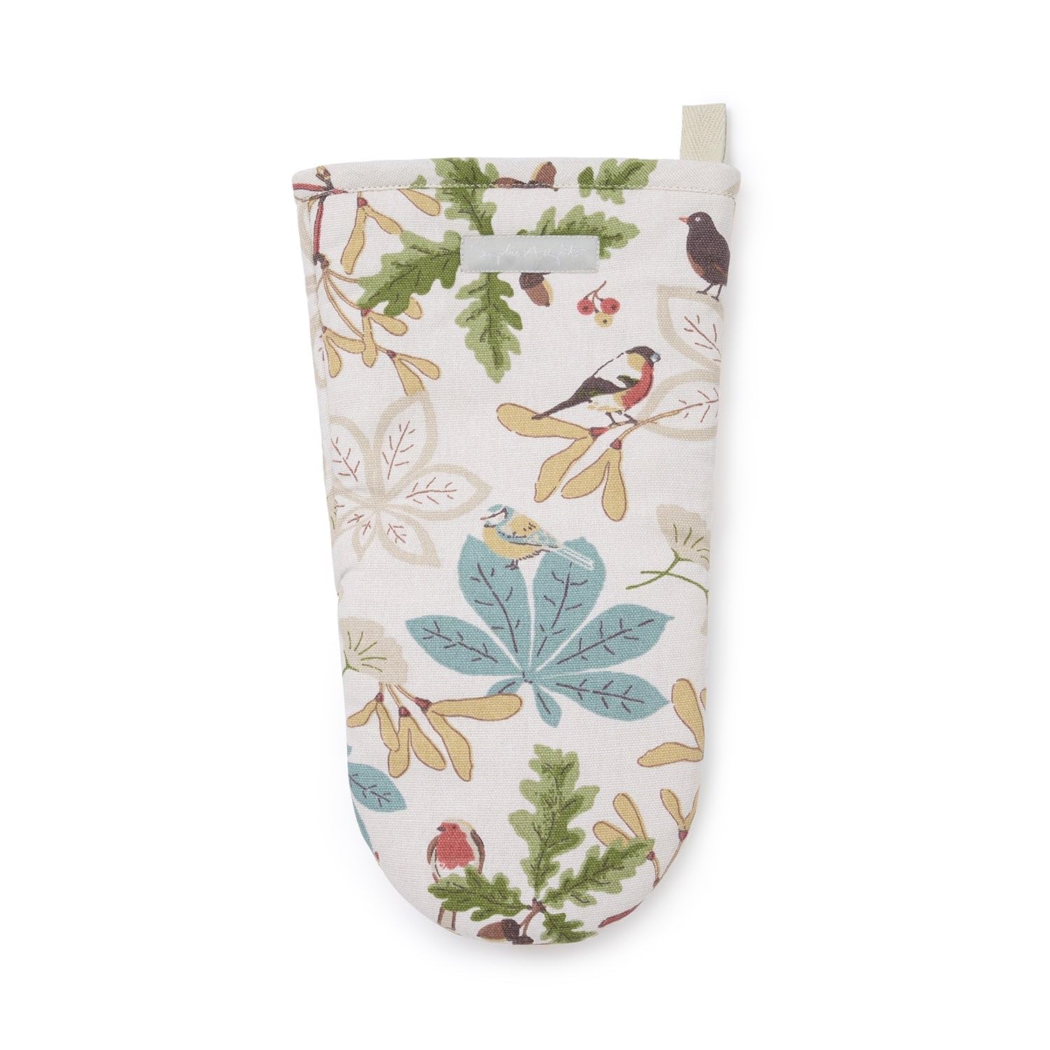 Sophie Allport Neutral Orchard Birds Oven Mitt