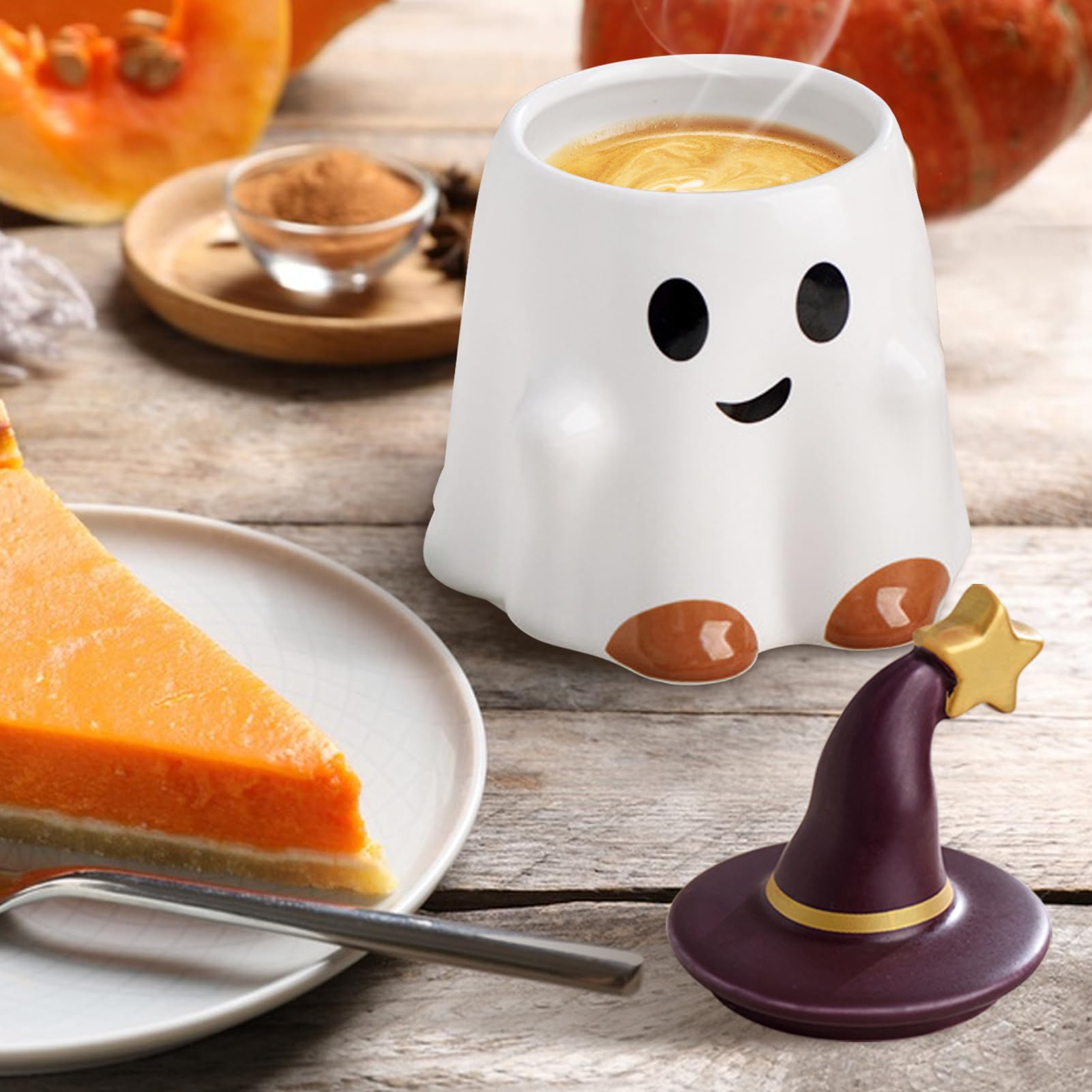 Haunted Path Halloween-Becher - Handbemalte Geister-Tasse 350ml