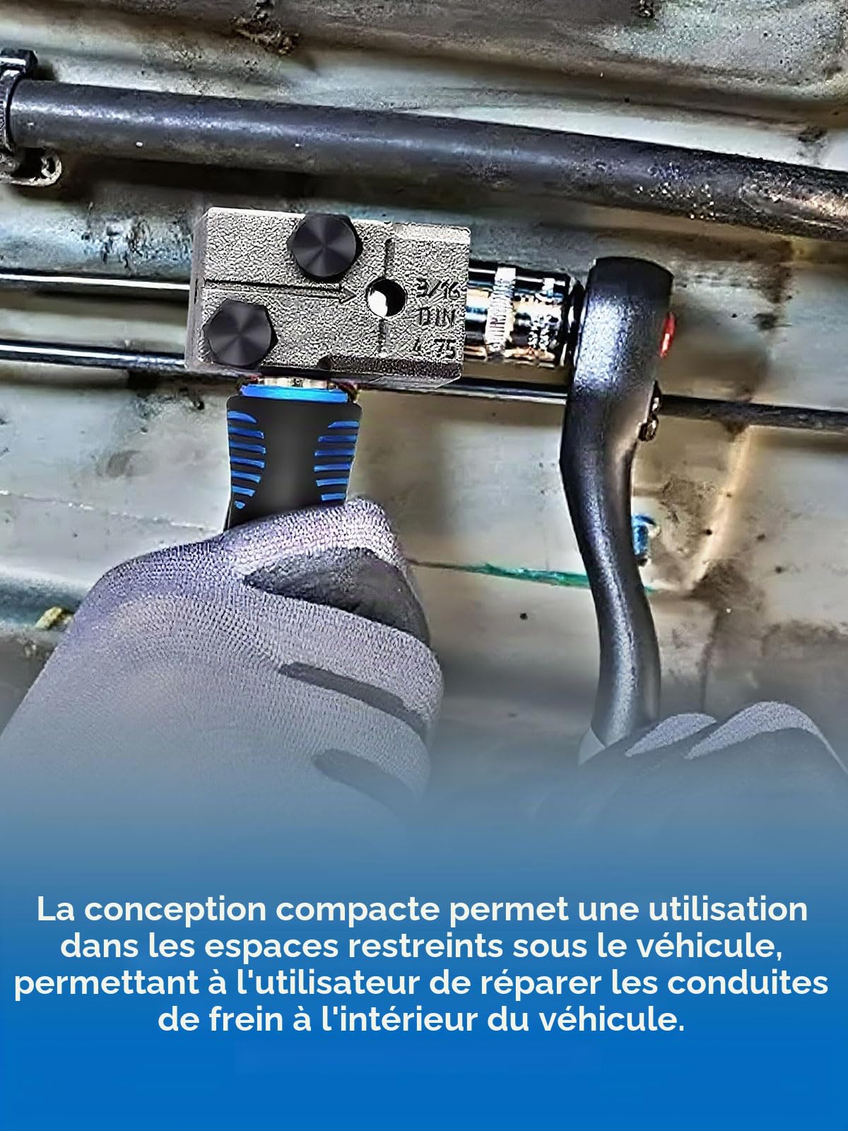 Outils D'évasement de Tuyaux de Freins Frein pour Evasement DIN - 4,75 mm - Kit Universel de Sertissage Conduites de Frein, 7,62 m - Diamètre, 4,75 mm - avec 16 Connecteurs + 5 Connecteurs