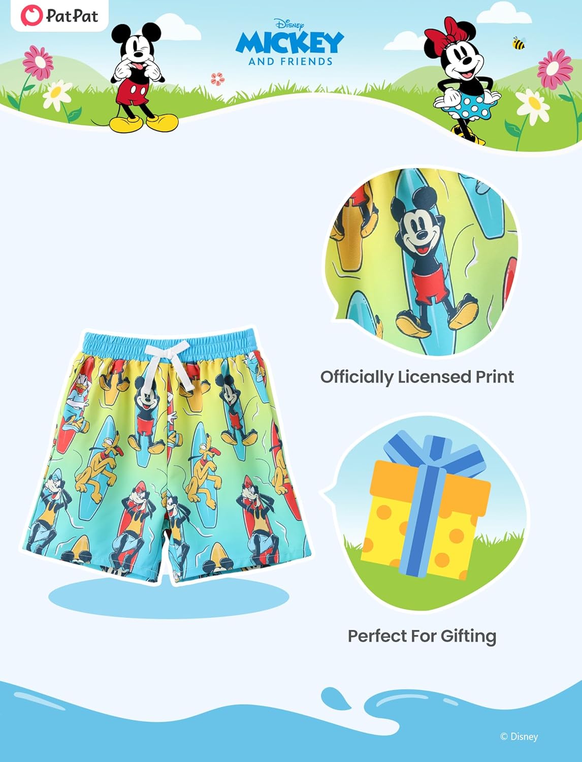 Disney Stitch Spiderman Star Wars Cars Toy Story Mickey Boy Swim Trunks UPF50+Swim Shorts Compression Liner & Quick-Dry 6M-9Y - Image 3