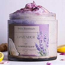 Hello Handmade Whipped Soap for All Skin Types Men and Women - SLS and Paraben Free-100 gm approx (Lavender)