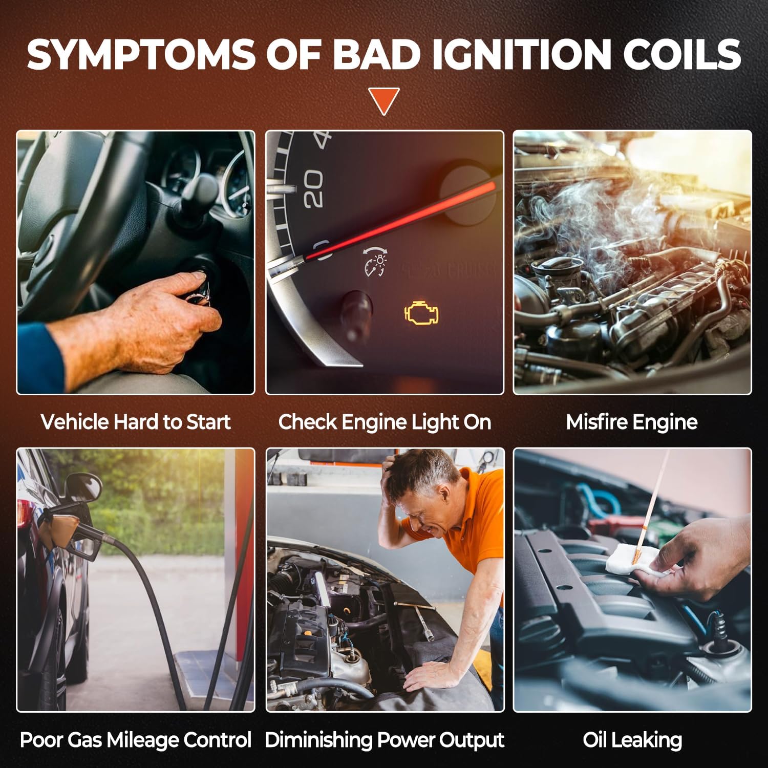 Set of 4 Ignition Coil Packs & Iridium Spark Plugs Compatible with 2.0L L4 2005-2018 Audi A3 A4 A5 A6 Q3 Q5 TT, 2006-2017 VW CC Eos GTI Golf Jetta Passat Tiguan Replace UF529 & 4464