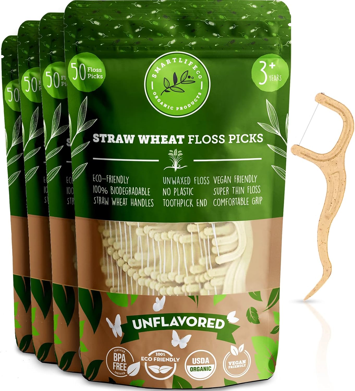 Unflavored Dental Floss Picks Biodegradable Botswana Ubuy