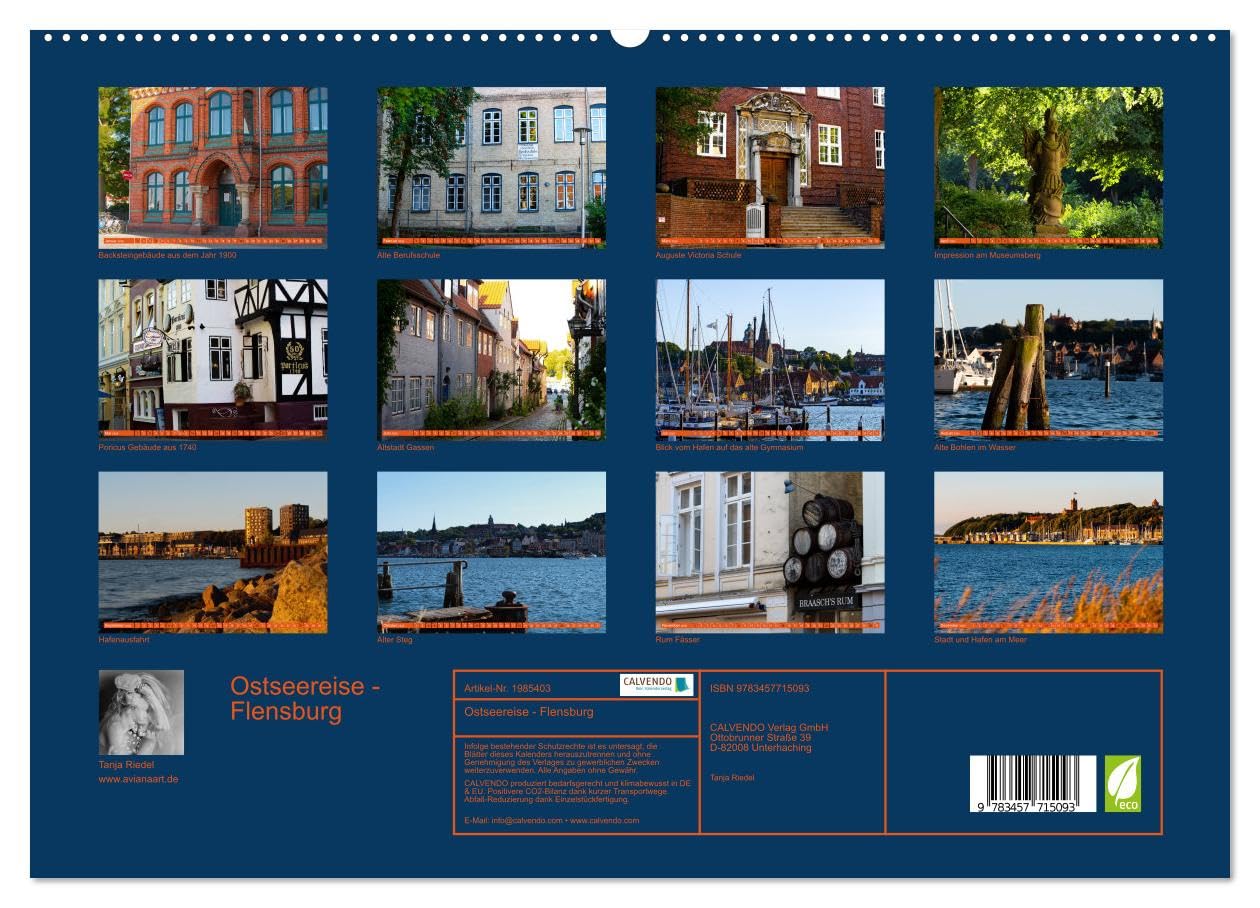 Ostseereise - Flensburg (hochwertiger Premium Wandkalender 2026 DIN A2 quer), Kunstdruck in Hochglanz: Viele Städte in Deutschland sind einzigartig ... Stadt Schleswig - Holsteins (CALVENDO Orte)