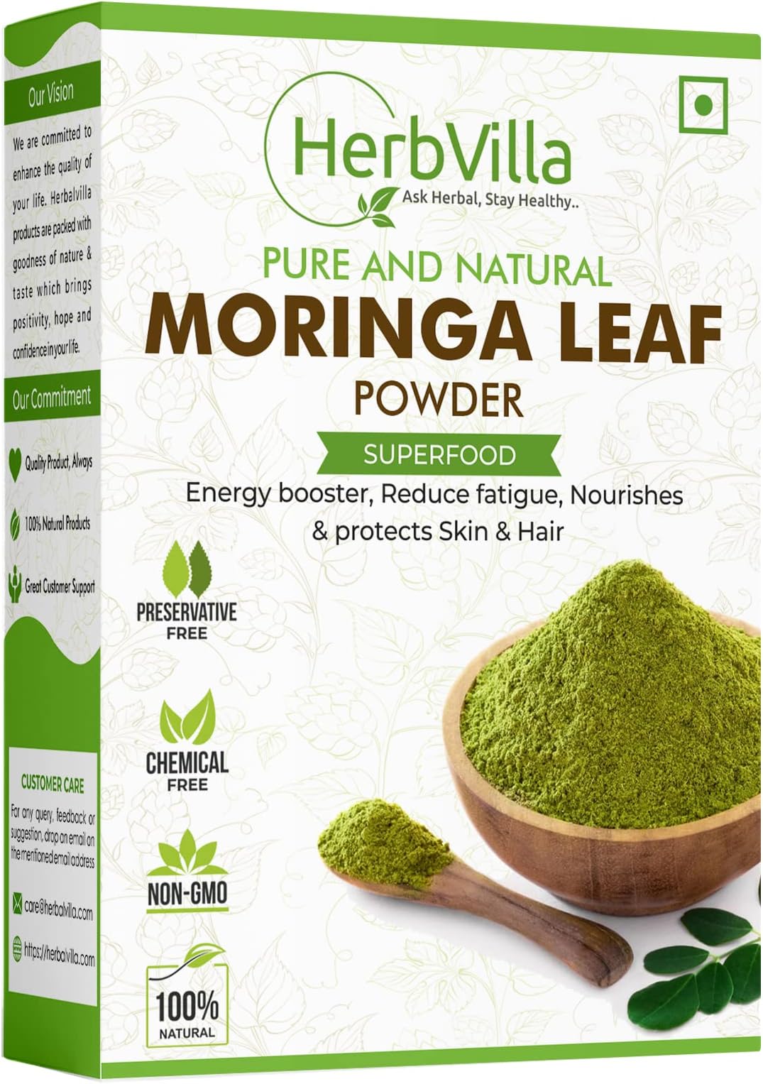 Pure Moringa Leaf Powder (200 grams) For Weight Loss and Hair Growth