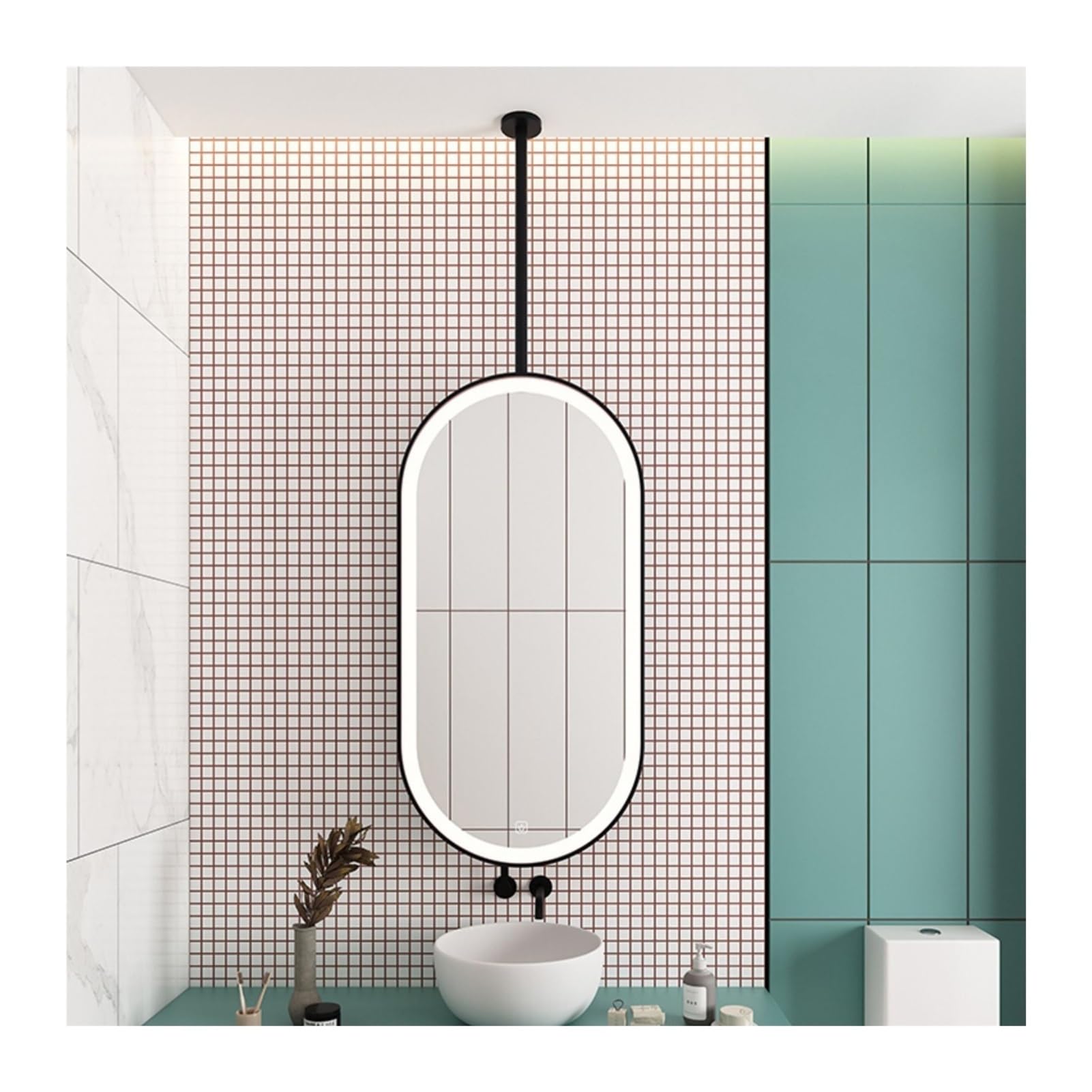 Miroir de plafond ovale LED : optimisez l'espace de votre salon