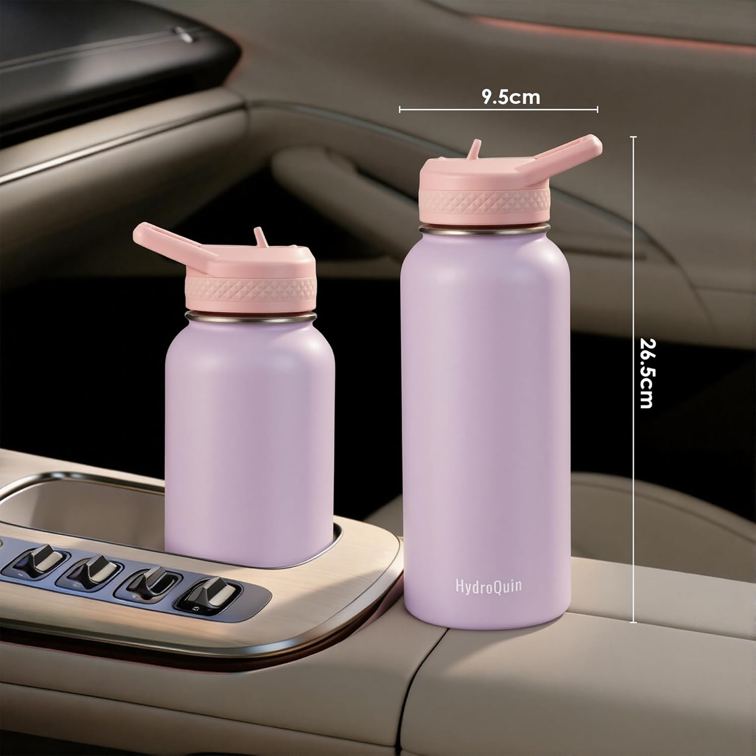 32 OZ Water Bottle with Straw, Stainless Insulated Steel Waterbottle with Comfort Grip Handle,Keep Cold Water Bottles for Camping Sports Office Daily Use