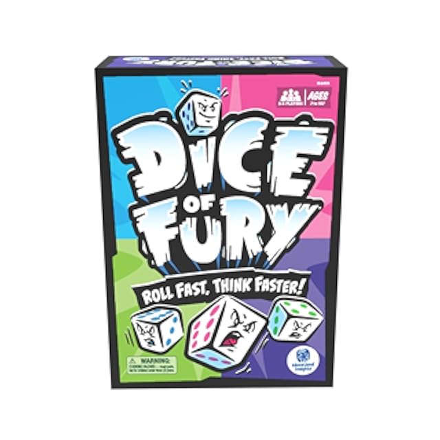 Educational Insights Dice of Fury - Fast-Paced Board Games for Adults, Teens, and Kids, Dice Games for Family Game Night, ...