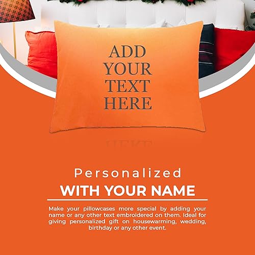 Miniatura 4 de Personalized Passion Fundas de almohada tamaño King (20 x 36 pulgadas), fundas de almohada suaves y acogedoras con cierre de sobre con nombre