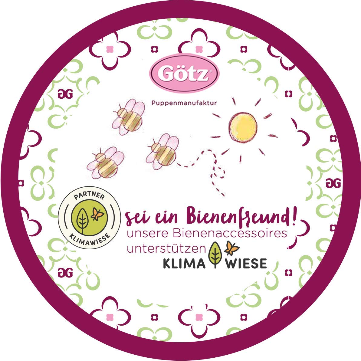 Götz 2013034 Just Like Me Mia die Biene Puppe 27 cm Stehpuppe | blaue Schlafaugen, 7-tlg, für Kinder ab 3 Jahren, lange blonde Haare, Bienenoutfit, frisierbar, waschbares Haar, Hartkörper