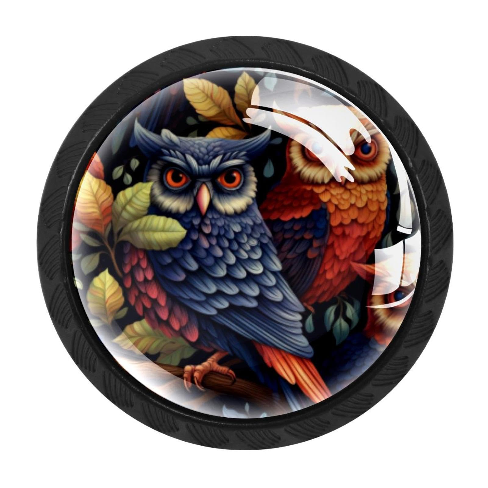 Chenzzzz Multicolored 18 4 Pack Owl Kitchen Cabinet Knobs Drawer Knobs Door Dresser Handles For Personalized Gifts Great For Any Occasion