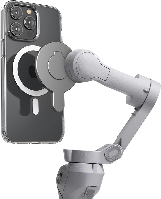 Magnetic Adapter for DJI Osmo Mobile Smartphone Gimbal Stabilizer - Compatible with MagSafe (DJI OM 8 7P 7 SE 6 5 4)