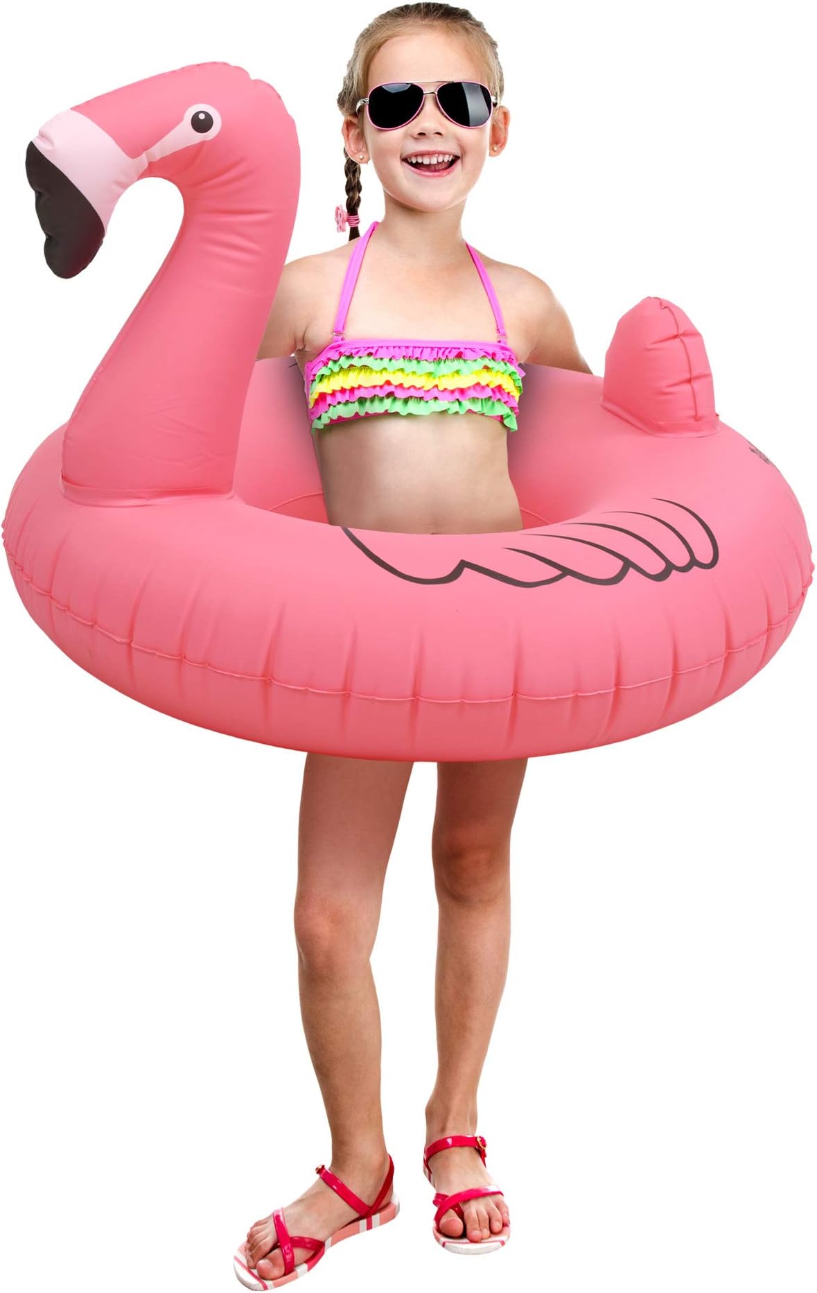 GoFloats Flamingo Pool Float Party Tube - Inflatable Rafts, Adults & Kids