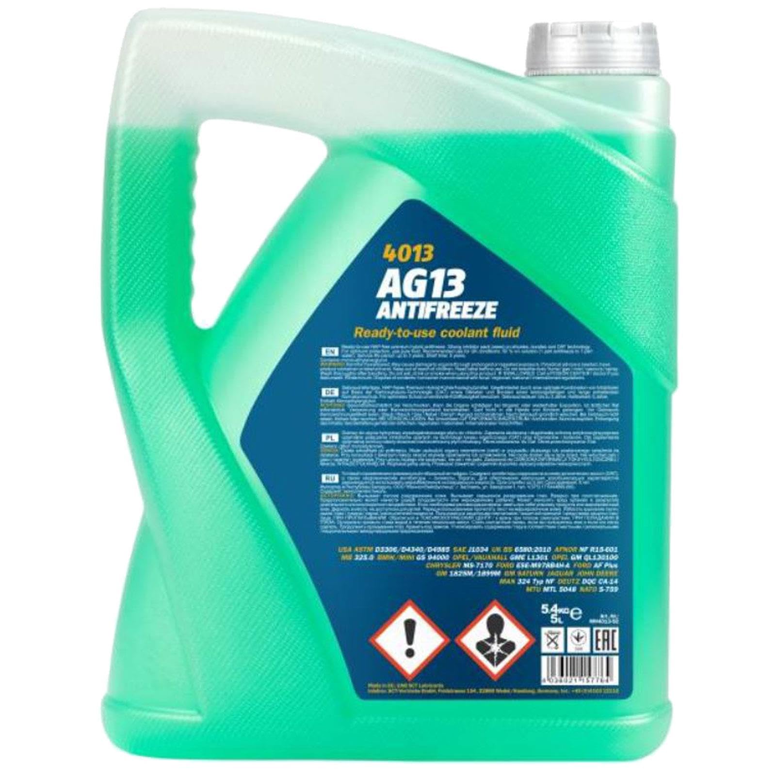 SCT Germany 4x Kühlmittel (20 L) | AG13 Grün (fertigmischung bis 40°C), Kühlerfrostschutz