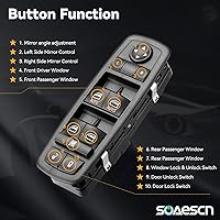 Vista 3 de Interruptor principal de ventana eléctrica lateral para Jp Grand Cherokee 2011-2013, Dodge Durango 2011, conjunto de control de interruptor