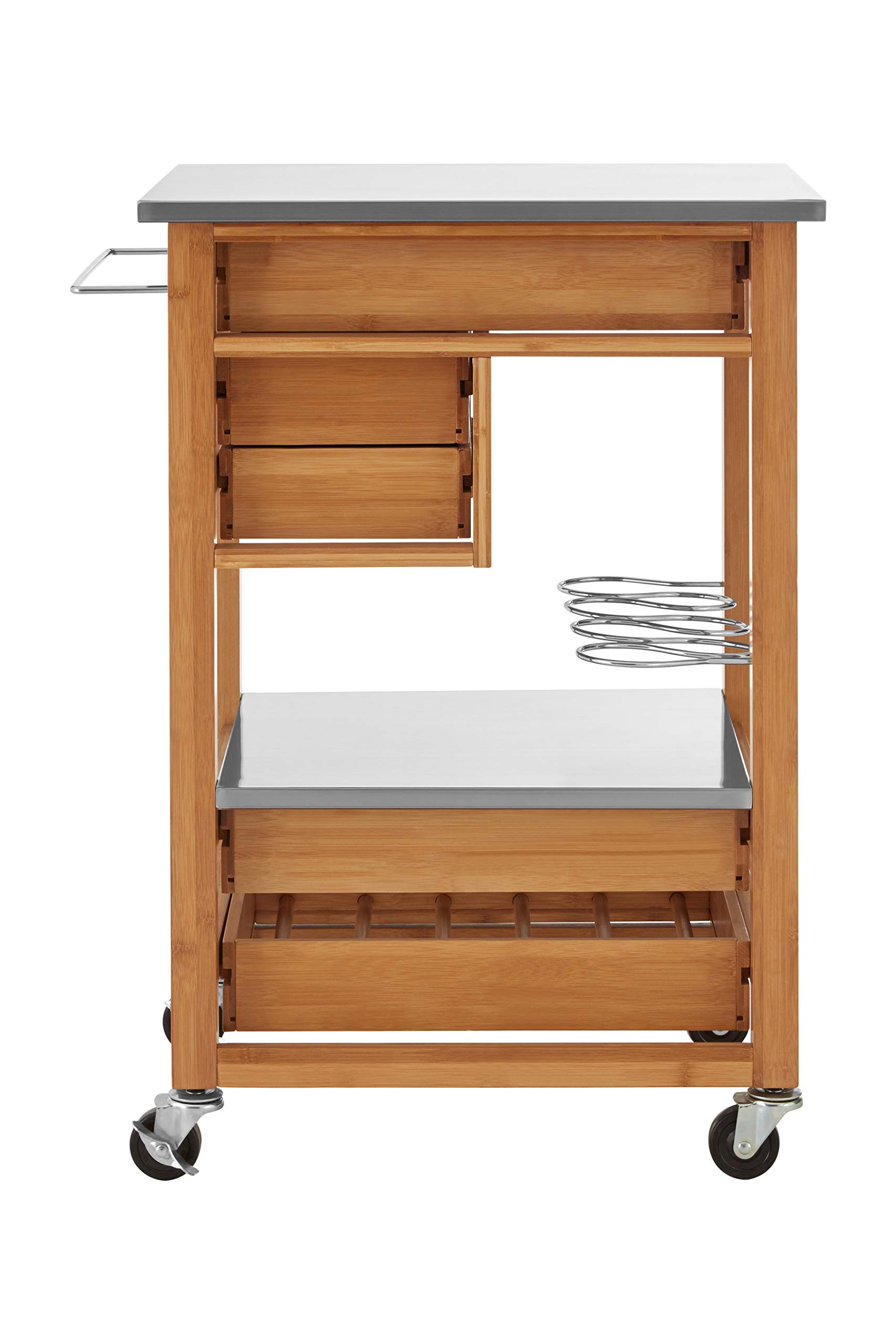 Premier Housewares Carrello da Cucina, Legno, Naturale, 50 x 60 x 87 cm