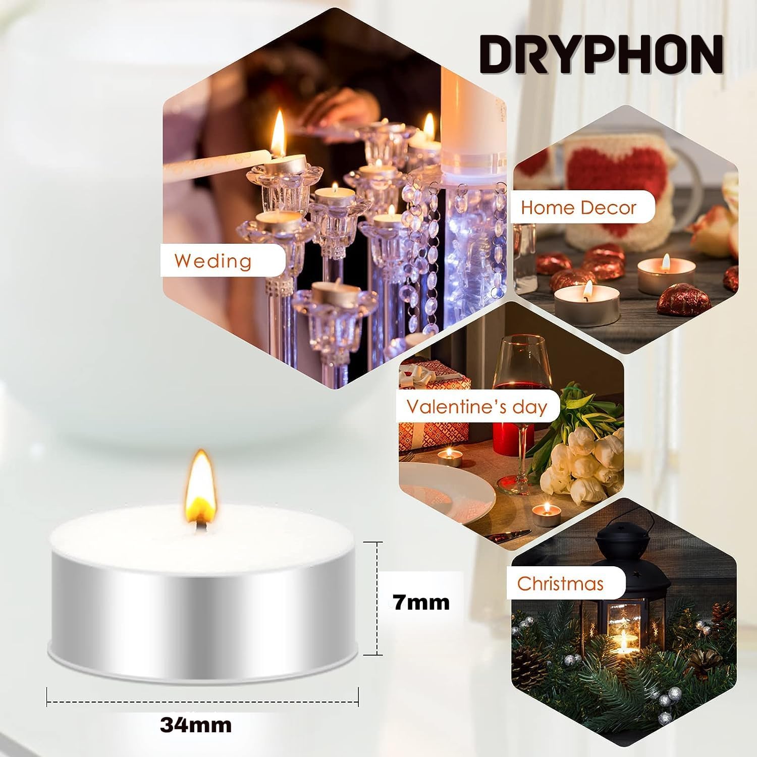 100 Tealight Candles - Diwali & Home Decor -2