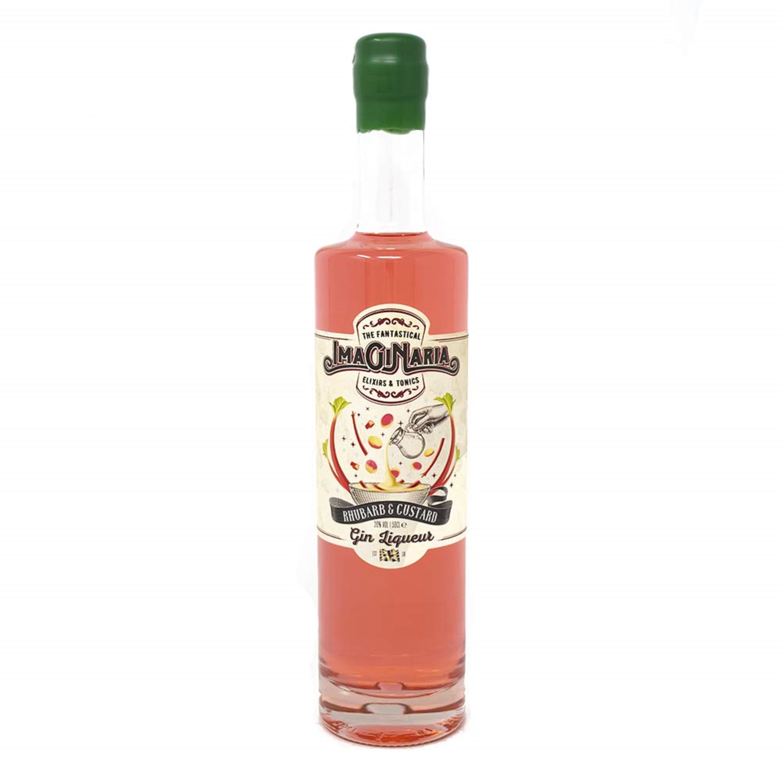 Imaginaria Rhubarb and Custard Gin Liqueur, 1 x 500ml