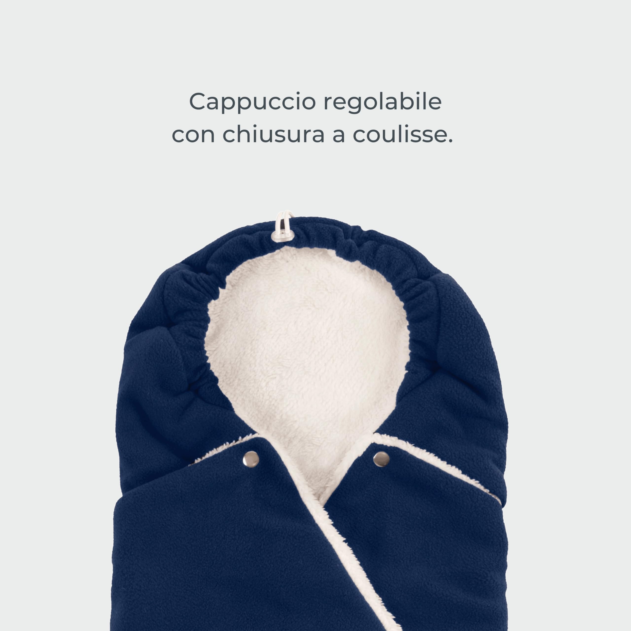 Nuvita 9100 Cuddle | Chancelière universelle pour poussette avec capuche réglable | Parfait de 0 à 10 mois (80 cm) | Résistant aux températures jusqu'à 8°C, à l'eau et au vent | Noir/Gris