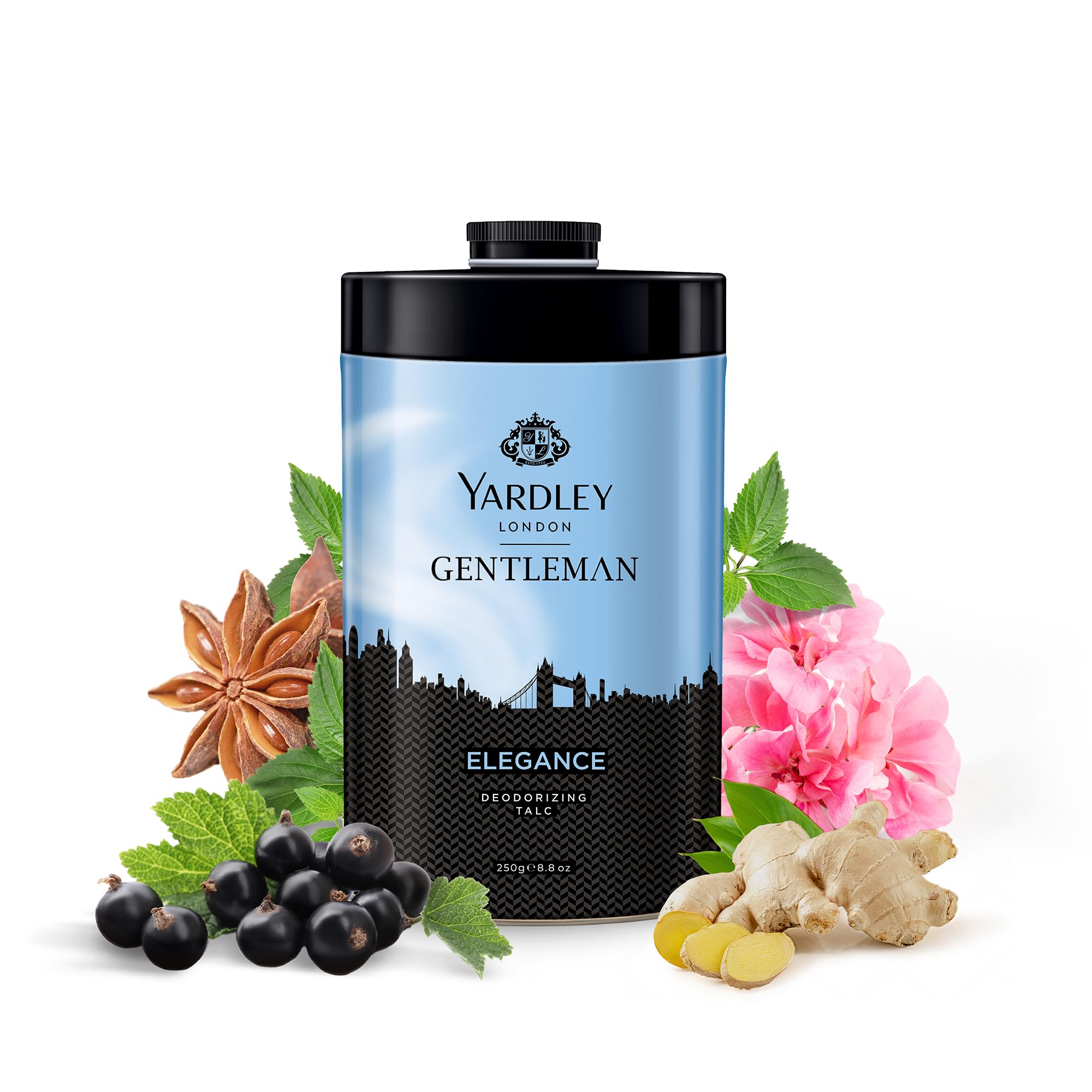Yardley London Elegance Deodorizing Talc| Fougere Aromatic Woody Fragrance| Masculine Fragrance| Body Talc for Men| 250g-image-22