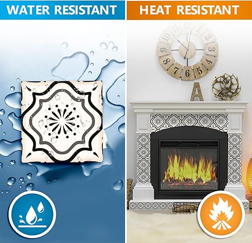 Miniatura 5 de Mi Alma - Losetas autoadheribles tipo calcomanía para contrahuella de escalones (24 unidades, 7 x 7 pulgadas), azulejos con adhesivo tipo calcomanía