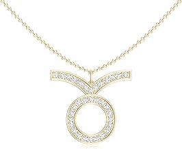 Natural Gemstone Zodiac Sign Pendant Necklace for Women in 925 Sterling Silver/Gold Plated Taurus Birthstone Engagement Wedding Pendant with Complementary Chain