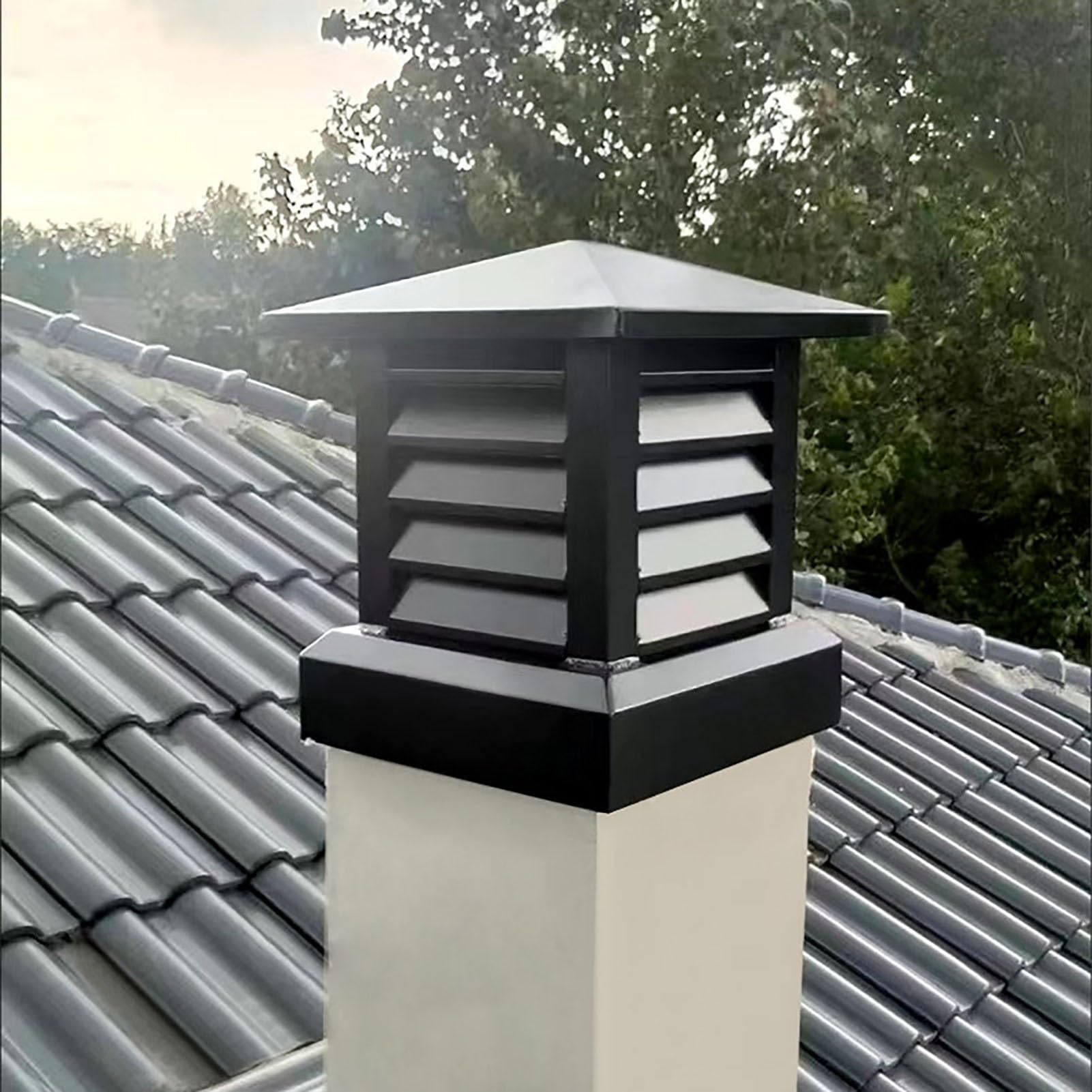 Housse pour tuyau de poêle en alu pour garder une maison saine sans oiseaux dans le conduit
