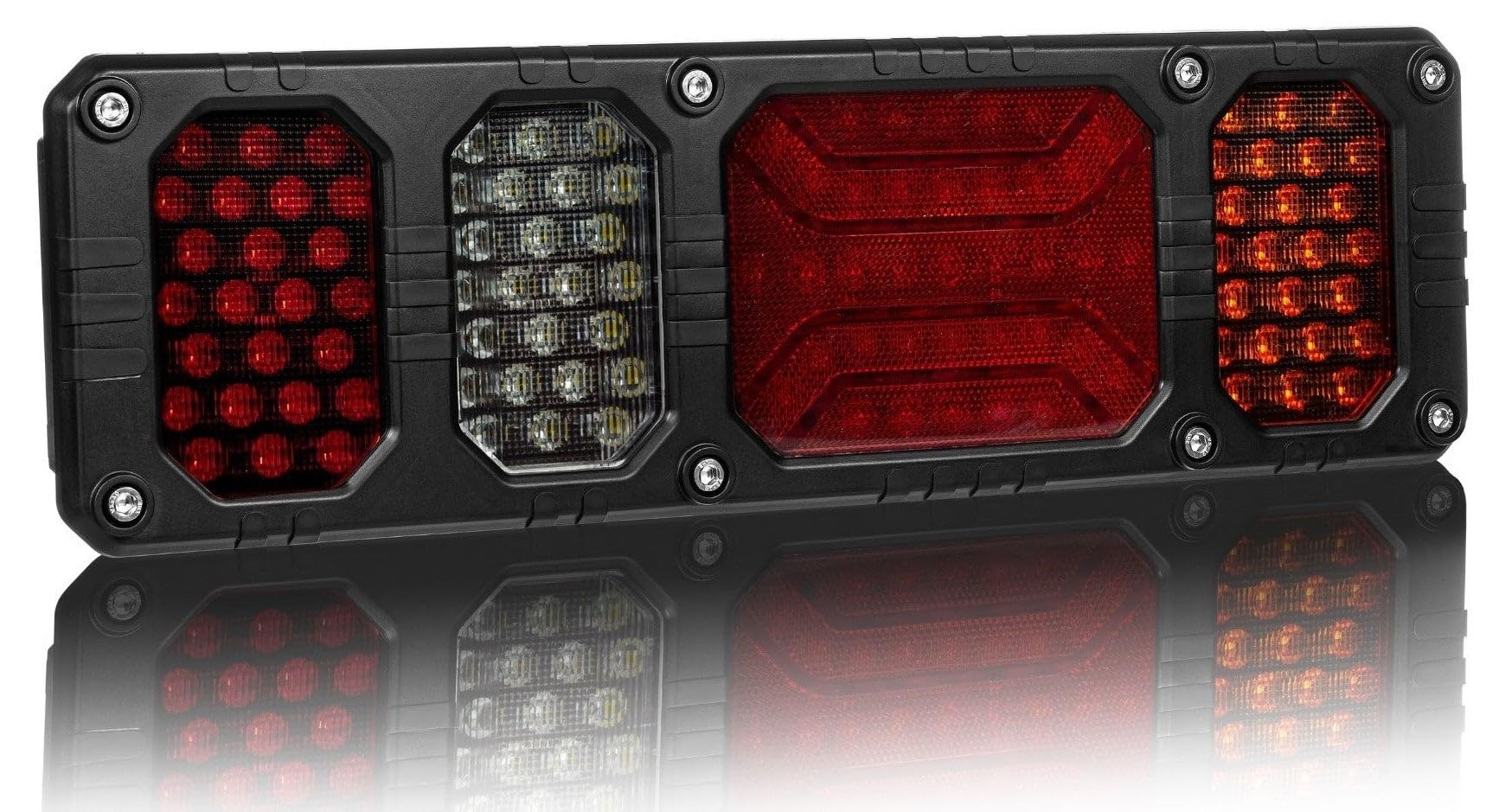 Heavy Duty Lampa Tylna Zespolona LED 139 Diod, 24V, Prawa, IP68, z Odblaskiem, dla Ciągników Siodłowych i Naczep