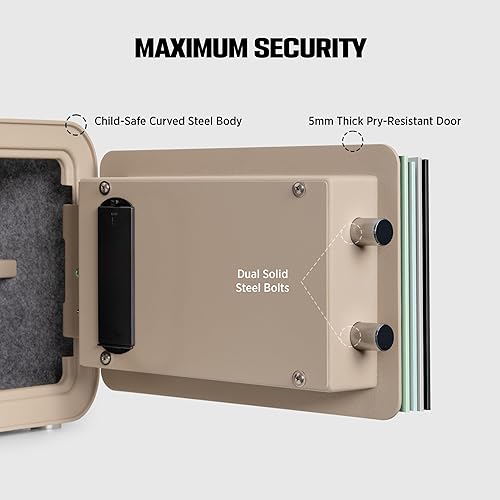 Miniatura 3 de Caja de Seguridad para el Hogar, Cajas de Seguridad Personales Digitales Pequeñas, caja fuerte, Cerradura Electrónica de Seguridad para Dinero con