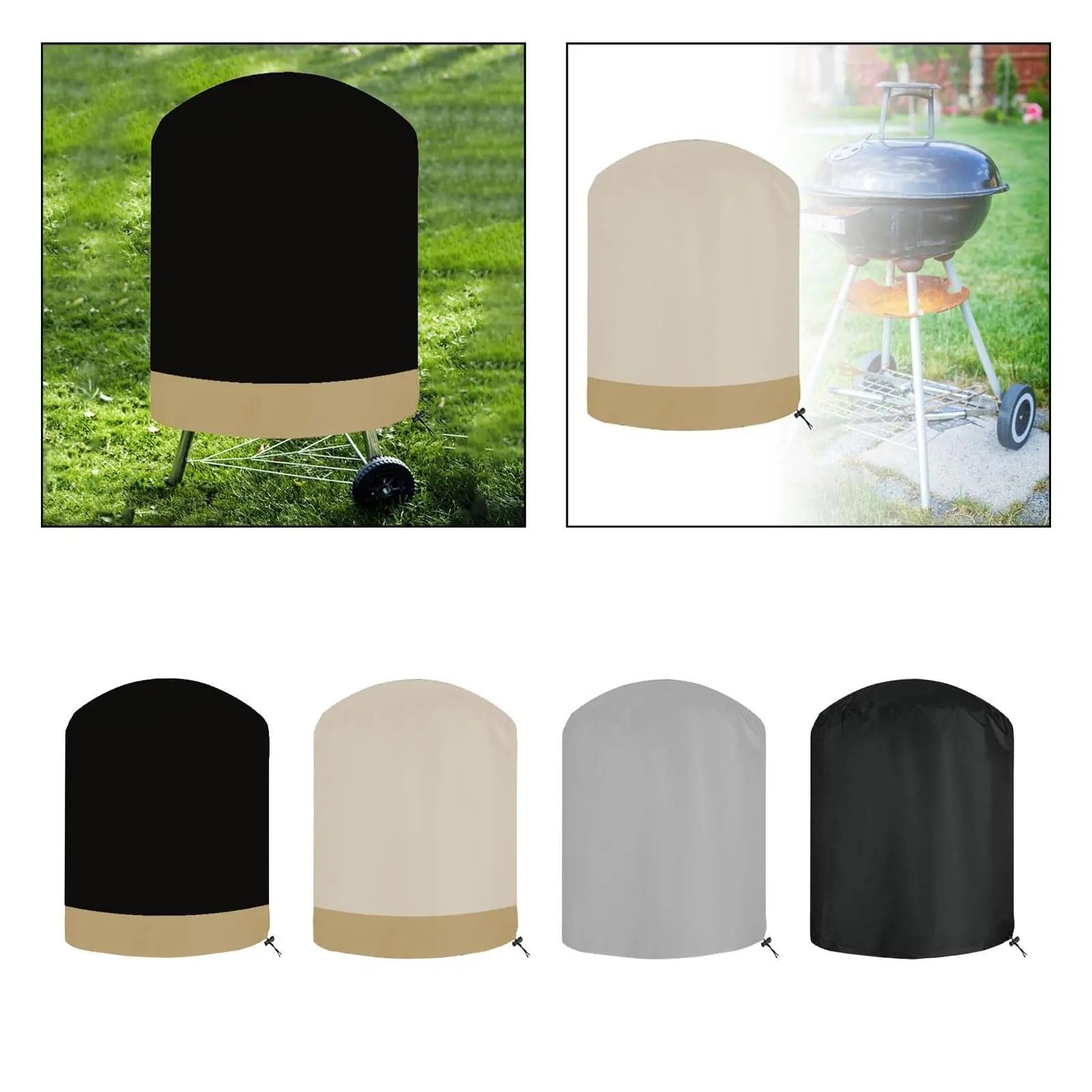 Pokrowiec na grill, Pokrowiec ochronny na grilla, pokrowiec grill ogrodowy, wytrzymały(Black)